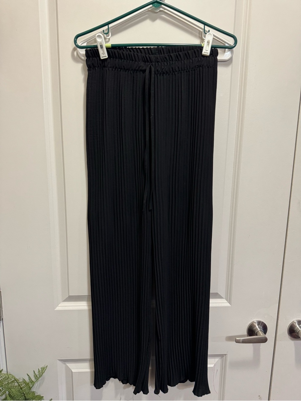 & Other Stories Black Pleated Wide-Leg Pants